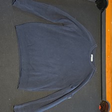 Stone Island Men  s Blue Logo Patch Knit Crew Neck Pullover Sweater Size M