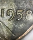 1958 S WHEAT PENNY CIRCULATED GOOD CONDITION, DDO, “L” ON RIM.