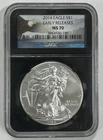 2014 Silver American Eagle MS70 NGC Early Release Fine Silver