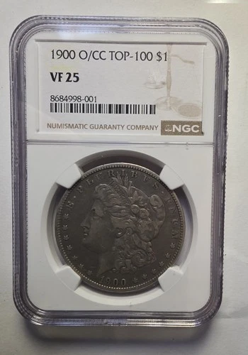 1900 O/CC Morgan Silver Dollar NGC VF25 VAM-11 Top-100 Overmintmark O/CC