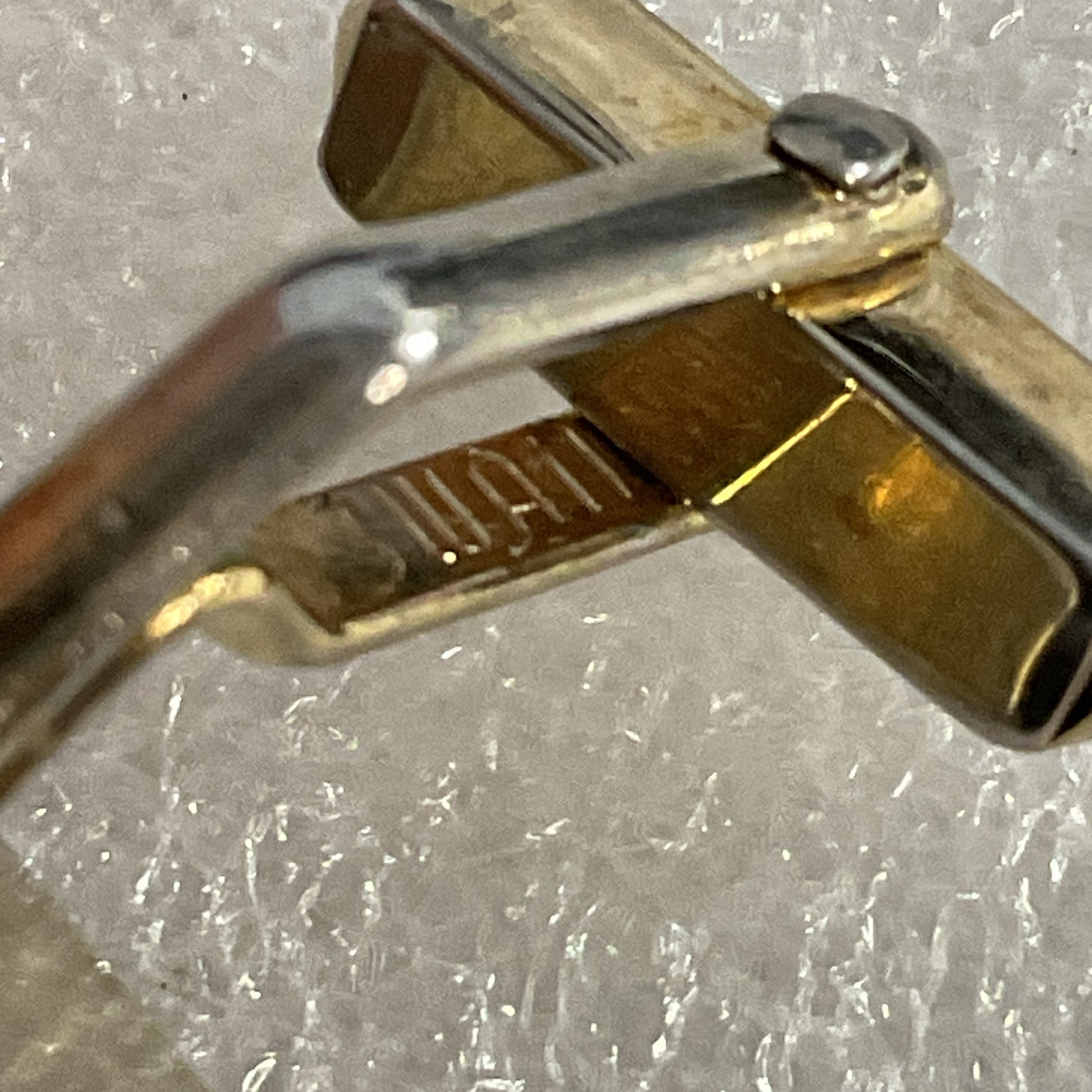 Swank Gold Tone Rectangular Bullet Back Cuff Link… - image 8