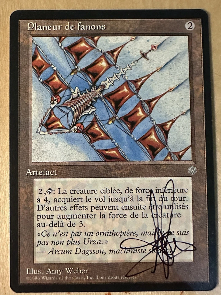 MTG ARTIST PROOF French Whalebone Glider AP Art Sketch Amy WEBER Magic - Image 2 of 2