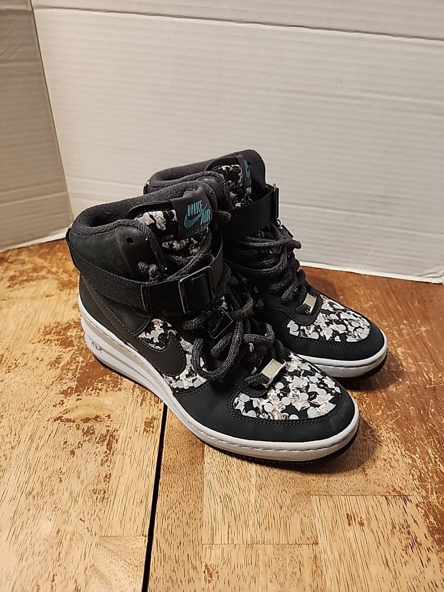 Women's NIKE Lunar Force Dunk Sky Hi Hidden Wedge Dark Ash Rare Sample  Size