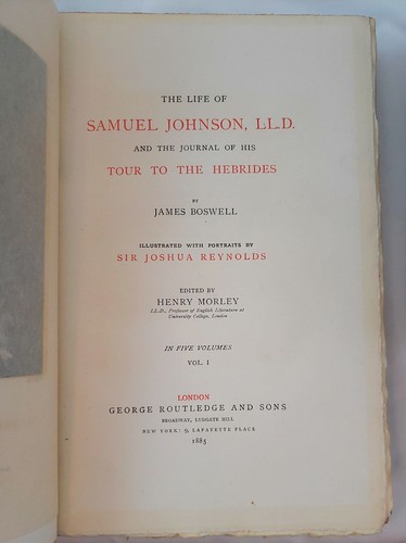 The Life of Samuel Johnson 5 Volumes; 1885 Limited Edtion; Boswell; Literature - Picture 5 of 5