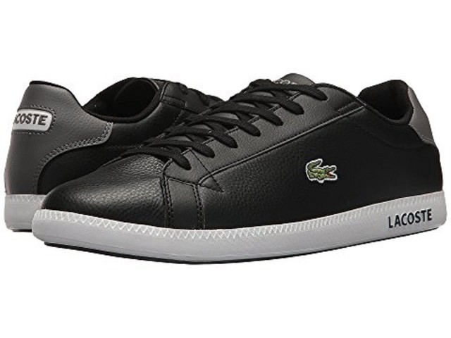 black leather lacoste shoes