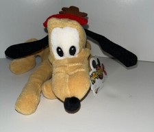 Disney Mouseketoys Pluto Reindeer Antlers Christmas 9" Plush Bean Bag Toy