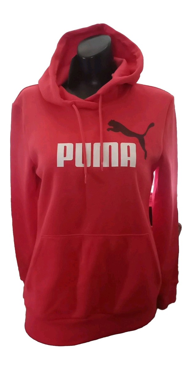 99%is フーディー NWT Puma Small Tart Cherry Pullover Long Sleeve Hoodie W/ Pocket