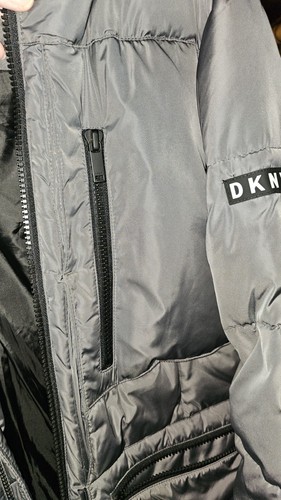 DKNY Men Long Hooded Puffer Winter Coat Jacket XL-Heavy Duty *See Description - Picture 4 of 10