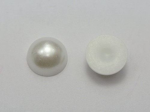 100 Pure White Half Pearl Bead 14mm Flat Back Scrapbook Cabochons Finding - Picture 6 of 6