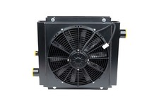 Maxim Mobile Oil Cooler w/Fan and Shroud: 12 VDC, 79 GPM Max, SAE 12 Ports