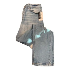 Rewash NWT 0/24 Junior Blue 90's Boyfriend High Rise Bermuda Shorts #1793D