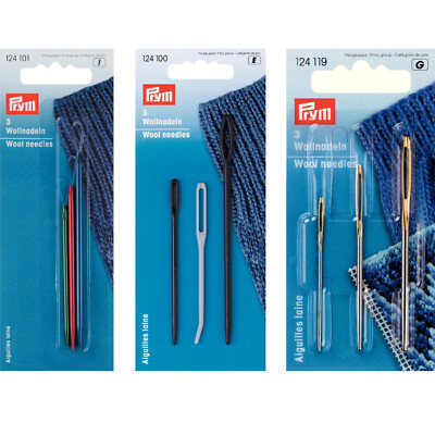 Prym 3er Sets WOLLNADELN versch. Ausf./Größen Art. 124100 - 124101 - 124119