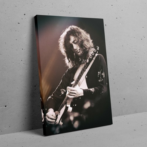Póster fotográfico de concierto de Jimmy Page en Led Zeppelin lona metal estampados artísticos de pared - Imagen 17 de 21