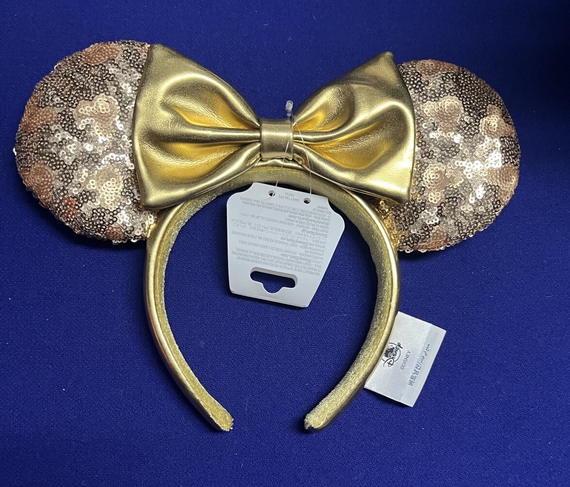 2024 Disney Parks Gold Hidden Mickey Pattern Sequin Ears  display picture 2