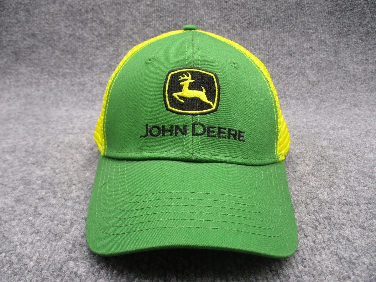 John Deere Trucker Hat Cap Green Yellow Snap Back Tractors