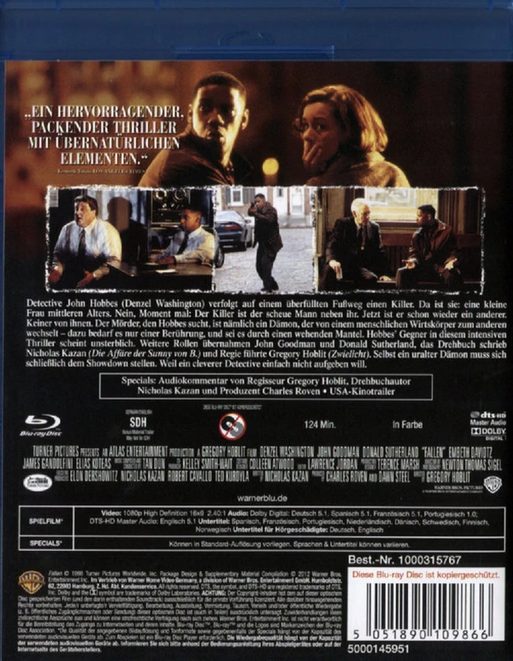Dämon (1998)[Blu-ray/Neu/OVP] Horrorthriller / Denzel Washington, John Goodman, - Bild 2 von 3
