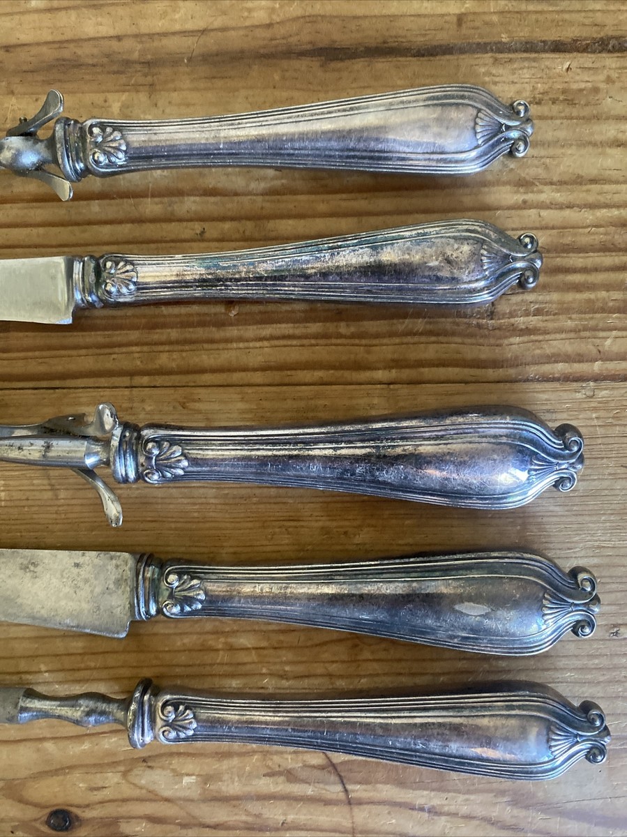 Antique 19thC Art Nouveau Tiffany & Co. Silverplated 5 Piece Knife