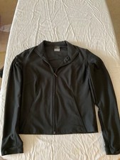 NIKE Women's log sleeve full zip front jacket DRI FIT Snap wrists Small