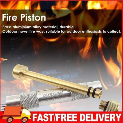 Brass Fire Piston Kit Air Compression Fire Picker Tube Emergency Heating Tools
