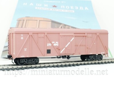 1:87 H0 Gedeckter Güterwagen 11-066 SZD CCCP RZD Modimio Soviet Russian Box car
