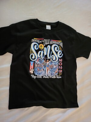 Sanse 2025 Tshirt Fiestas de la Calle San Sebastian Old San Juan, Puerto Rico