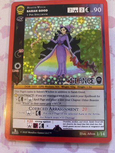 M188 Sarah Good MetaZoo Seance 1st Edition Holo Promo Card NM 1/14 - Picture 1 of 2