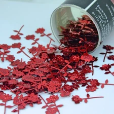 Confetti Rose Open Red - 2 Pchs or 1/2 lbs - FREE SHIP (9254)