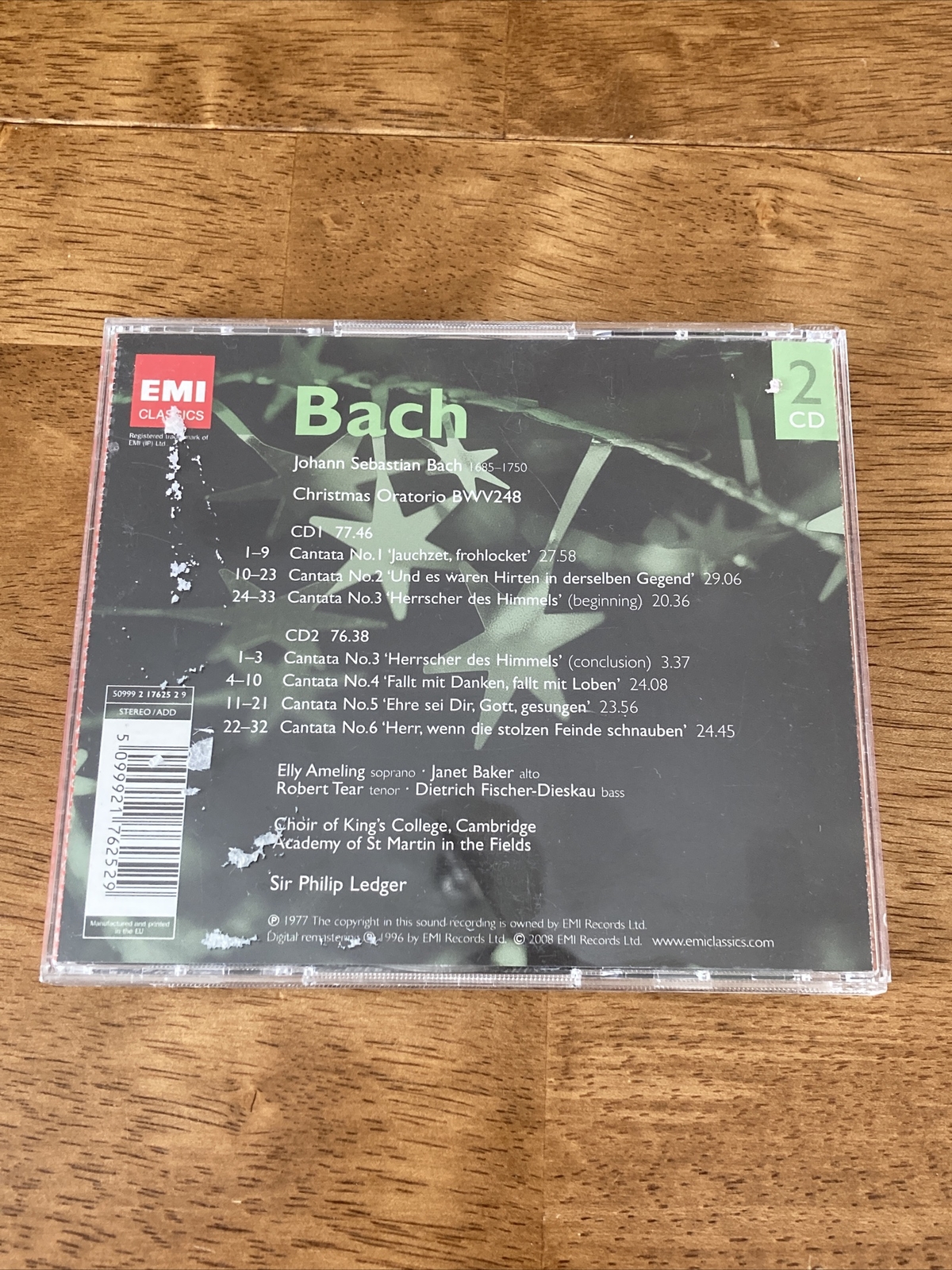 Bach christmas oratorio kings college ledger emi review