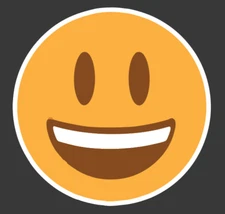 Smiley Face With Offset Vinyl Decal Car Cell Phone Laptop Smiley Emoji Sticker
