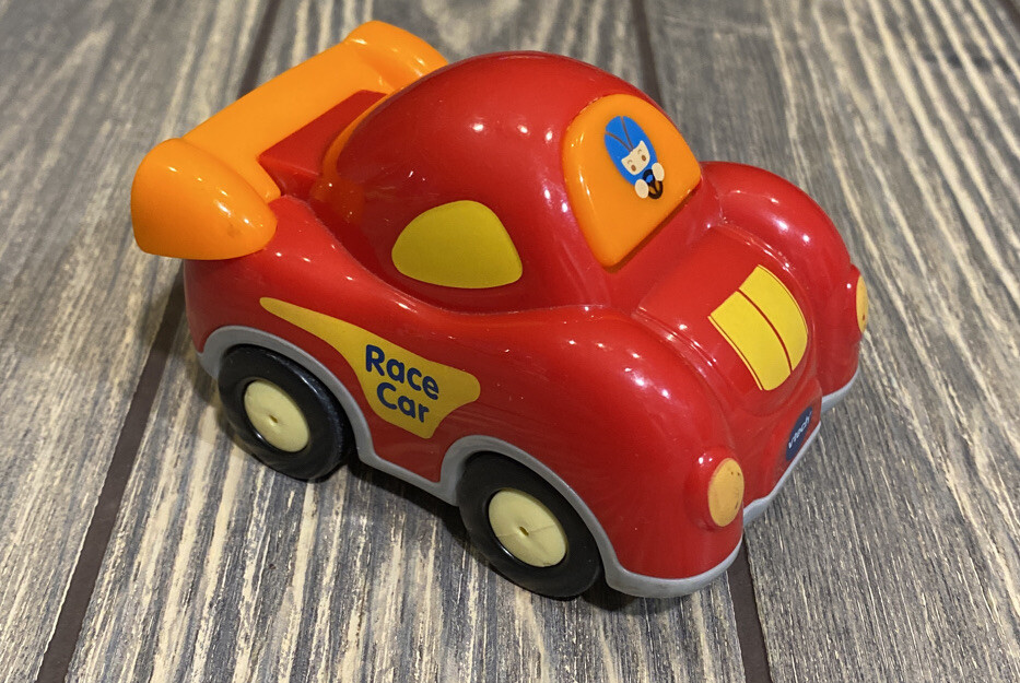 VTech Kids Toddler Red Orange Race Car 1367 Racing Fast Toy | eBay
