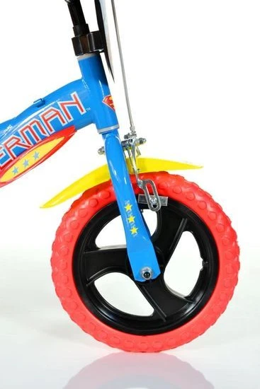 Bicicleta de ciclismo de ruedas Dino Superman para niños de 12" de una sola velocidad - azul roja - Imagen 3 de 4