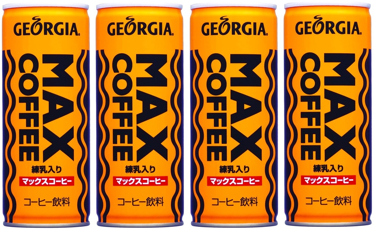 Max Coffee Coca Cora Japan Georgia Caramel Drink Can Milk Sugar