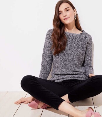 Marbled Sweater w/ Wooden Buttons main image 1