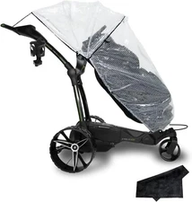 MGI Ai 500 GPS Electric Assisted Golf Push Cart with Rain Cover Bundle