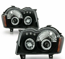 Black Smoked For 2005-2007 Jeep Grand Cherokee Led Halo Projector Headlights