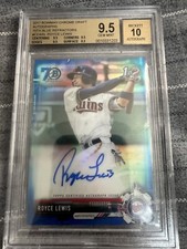 2017 Bowman Chrome Royce Lewis 1st Bowman 70th Blue Ref. Auto #/70 BGS 9.5/10