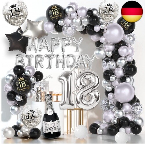 Schärpe Zum 18. Geburtstag Für Männer – Schwarz Mit Goldfolie, Inkl. Krone & Sicherheitsnadel