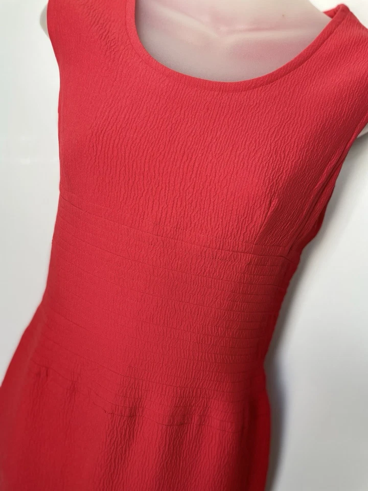 Oscar de la Renta Coral silk blend dress size 8 - Image 3 of 4
