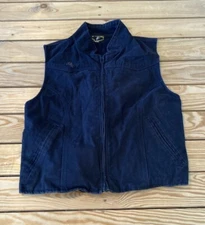 Wyoming Traders Women’s Zip Front Denim vest Size L Black Y2