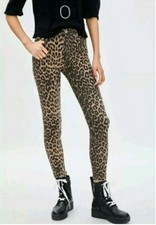 ZARA trf Collection Highwaisted Animal Leopard Print Skinny Jeans