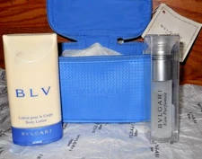 VTG 3 Pc BVLGARI BLV PERFUME Gift Set~75ml Body Lotion+ 10ml Eau Parfumee~*BNIB*