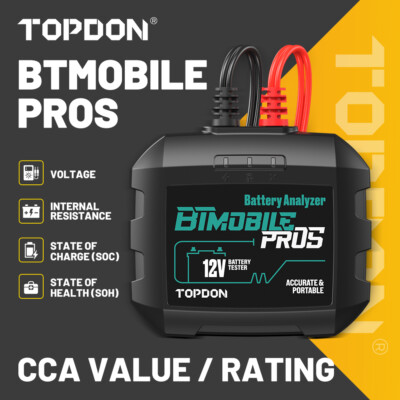 TOPDON BTMobile PROS 12V Car Battery Charging Cranking Tester Tool Wireless AGM