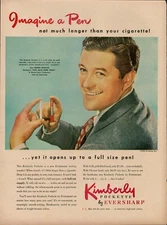 1948 Home Office Pens Kimberly Pockets 1940s Vintage Print Ad Eversharp Writing