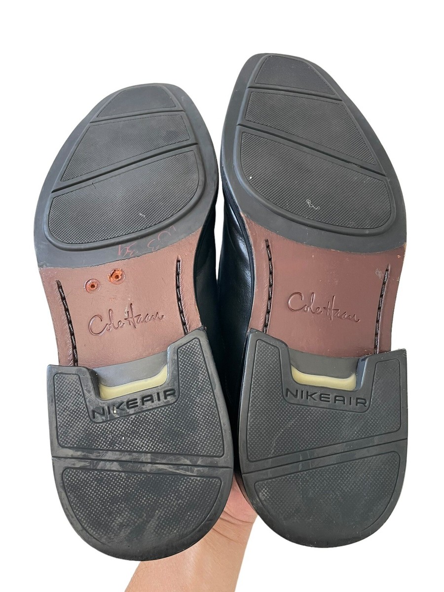 Cole Hann NikeAir Leather Derby Dress Shoes Black Men display picture 1