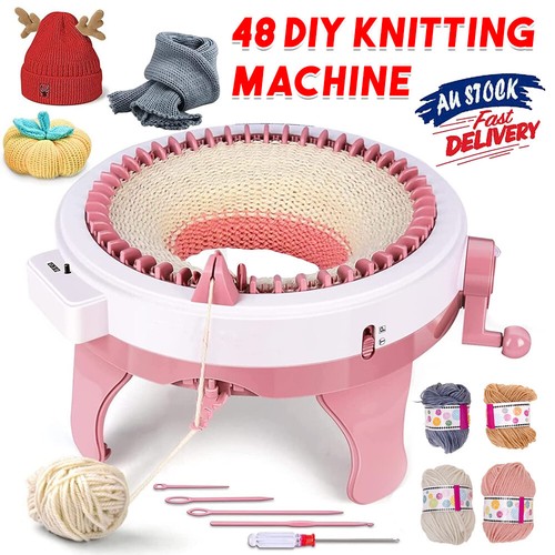 48PIN DIY Machine Knitting Set Smart Weaving Loom Kit for Sock Hat Kids