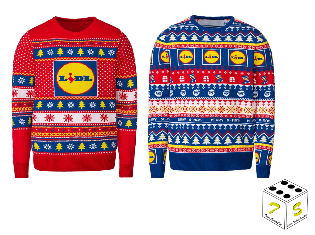 Lidl Weihnachtspullover I Ugly Sweater von Livergy 2023 I Herren Pullover I  Neu