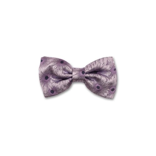 Nœud Papillon Robert Charles En Soie - Motif Fleurs Rose/Beige/Blanc - Fabriqué En Italie - 13x7.5 Cm