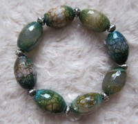 Faceted Fire Agate Gemstones Bead Bracelets - Unisex. Faceted Fire Agate Gemstones Bead Bracelets - Unisex.