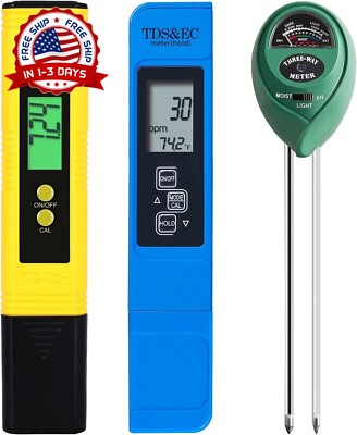 Medidor de pH digital, medidor de TDS, CE y temperatura 3 en 1