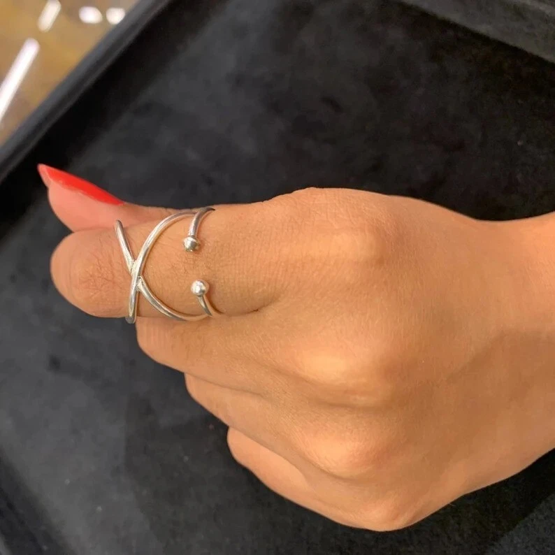 Arthritis finger splint for lateral deviation adjustable sterling silver 925 - Image 2 of 4